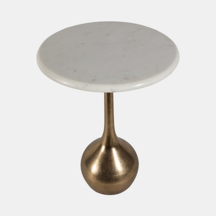 Marble Ball Base Accent Table