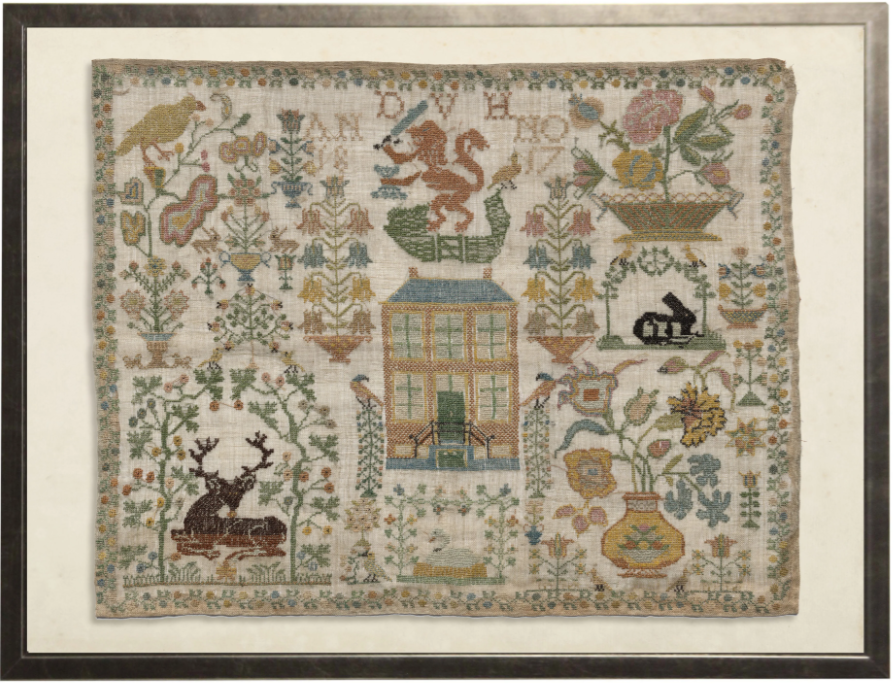 Dutch Antique Needlework Sampler