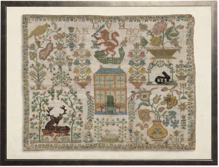 Dutch Antique Needlework Sampler