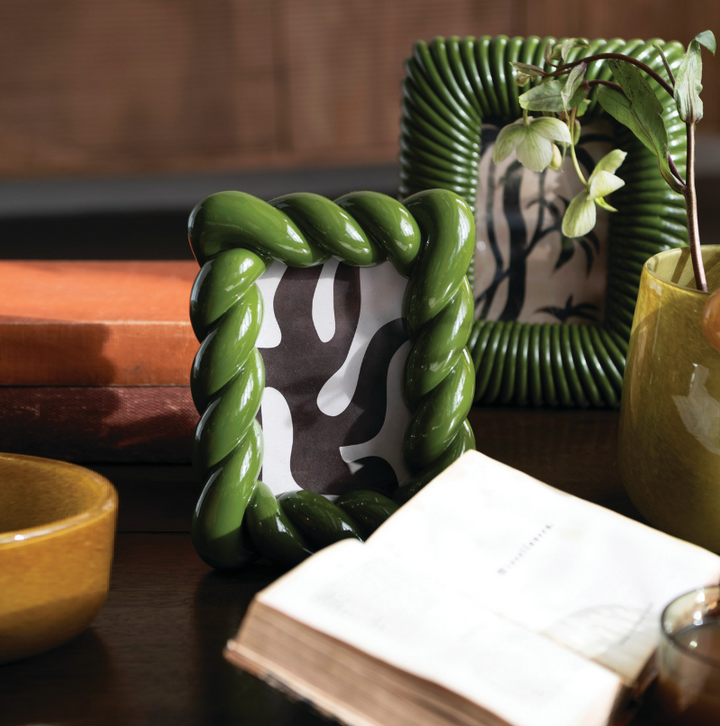 Twisted Resin Photo Frame, Green
