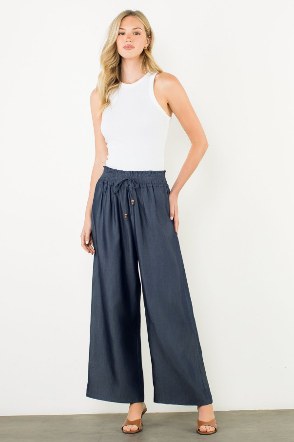Smocked Wide Leg Pants - 13 Hub Lane   |  Wide Leg Pants