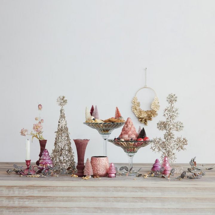 Pressed Glass Pedestal Bowl