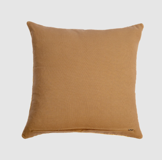 Woven Square Suede Pillow, Camel - 13 Hub Lane   |  