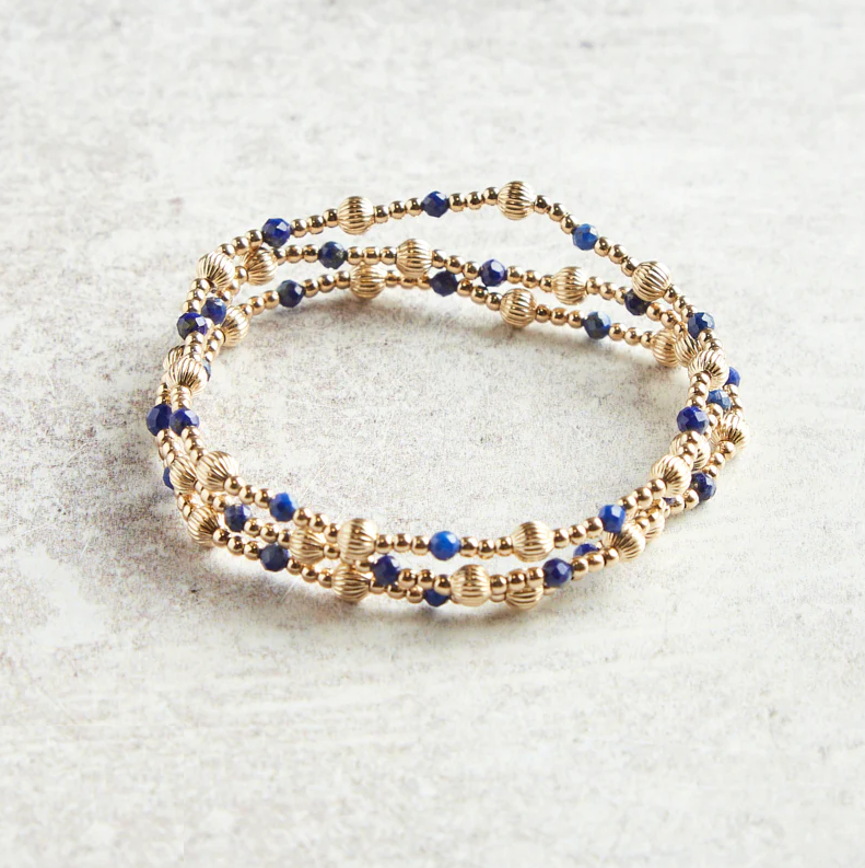 enewton Dignity Sincerity Pattern 4mm Bead Bracelet - Lapis