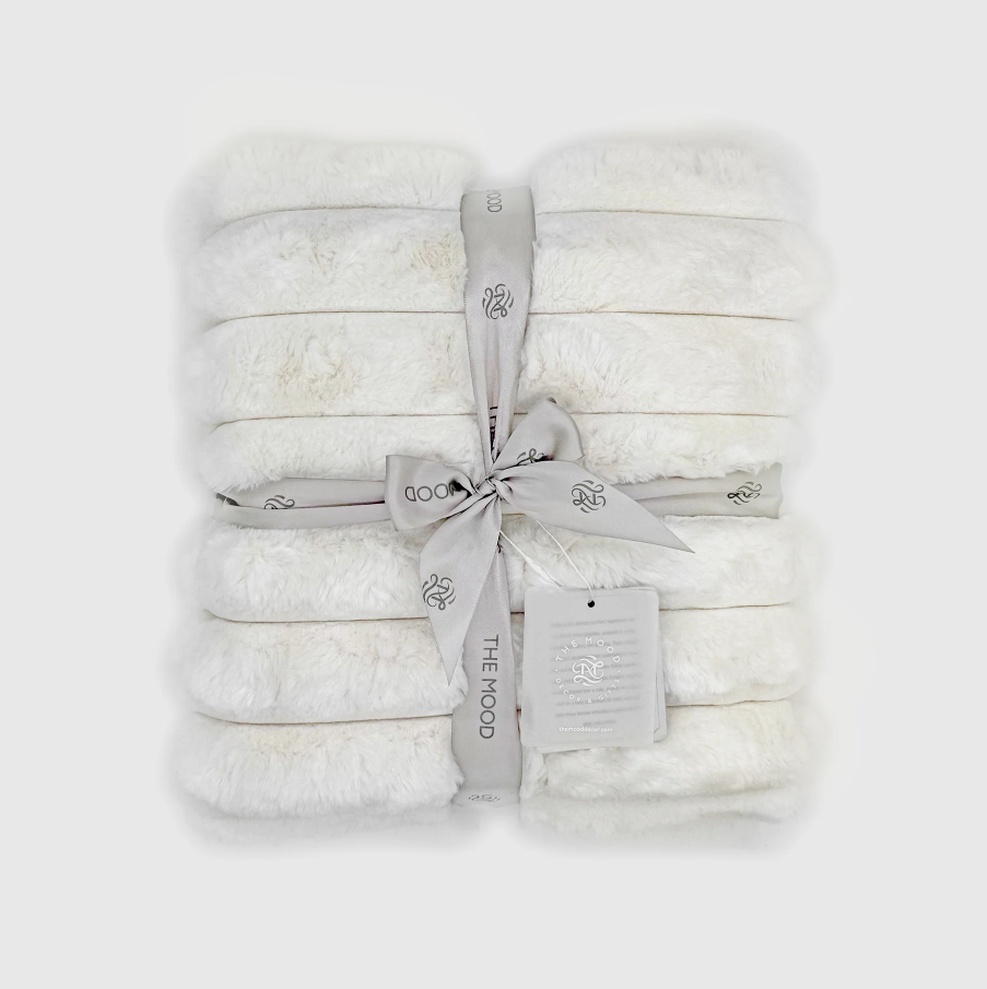 Puffy Faux Fur Throw, White