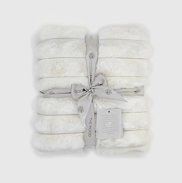 Puffy Faux Fur Throw, White