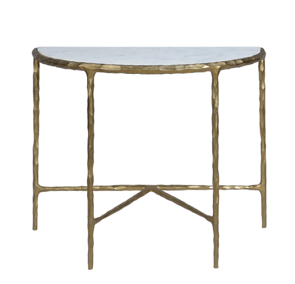 Brass & Marble Console Table - 13 Hub Lane   |  