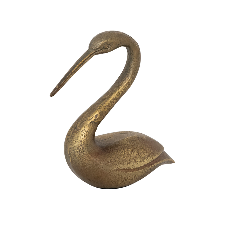 Antique Brass Swan