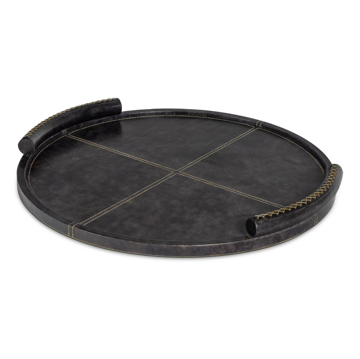 Forte Leather Round Tray