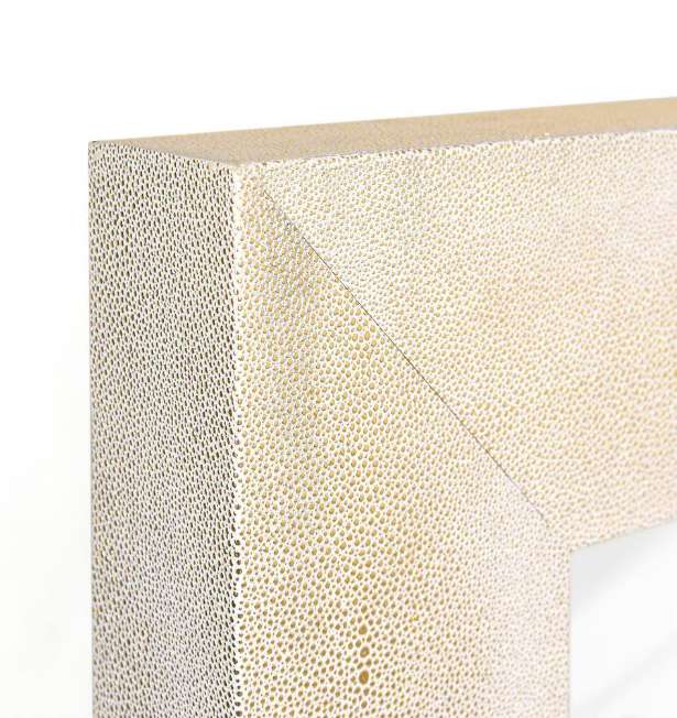 13 Hub Lane Shagreen Leather Mirror - Thumbnail 4