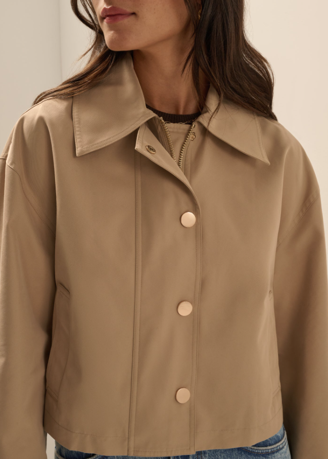 Rue Cropped Trench, Khaki