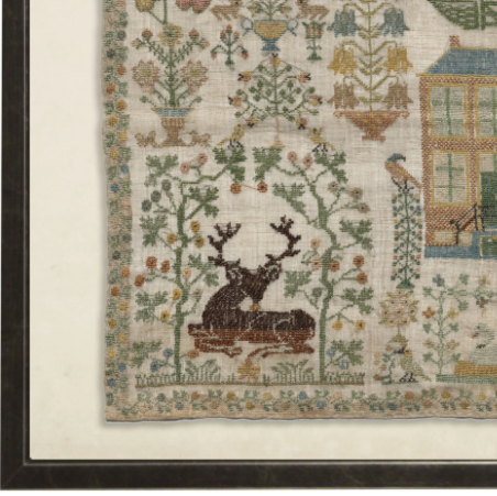 Dutch Antique Needlework Sampler