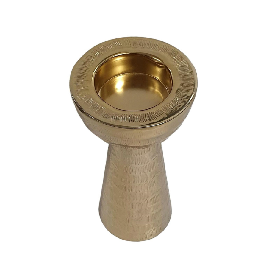 Handmade Gold Candle Holder - 13 Hub Lane   |  