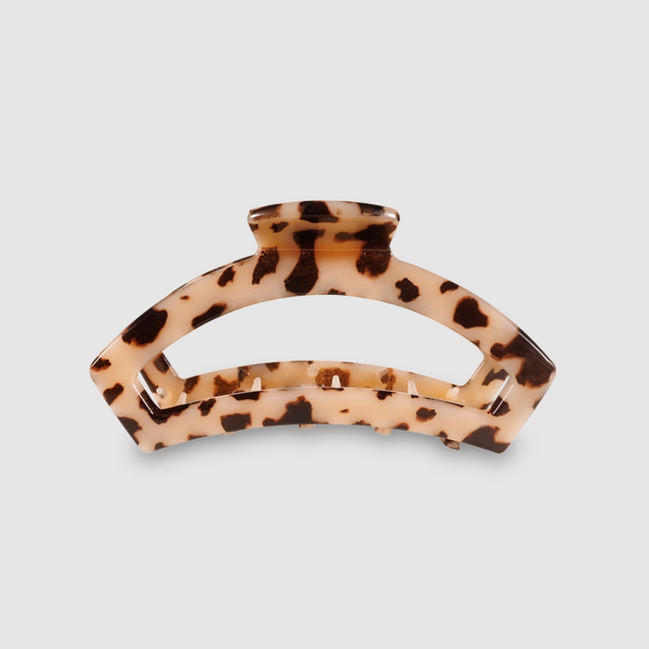 Open Hair Clip, Blonde Tortoise