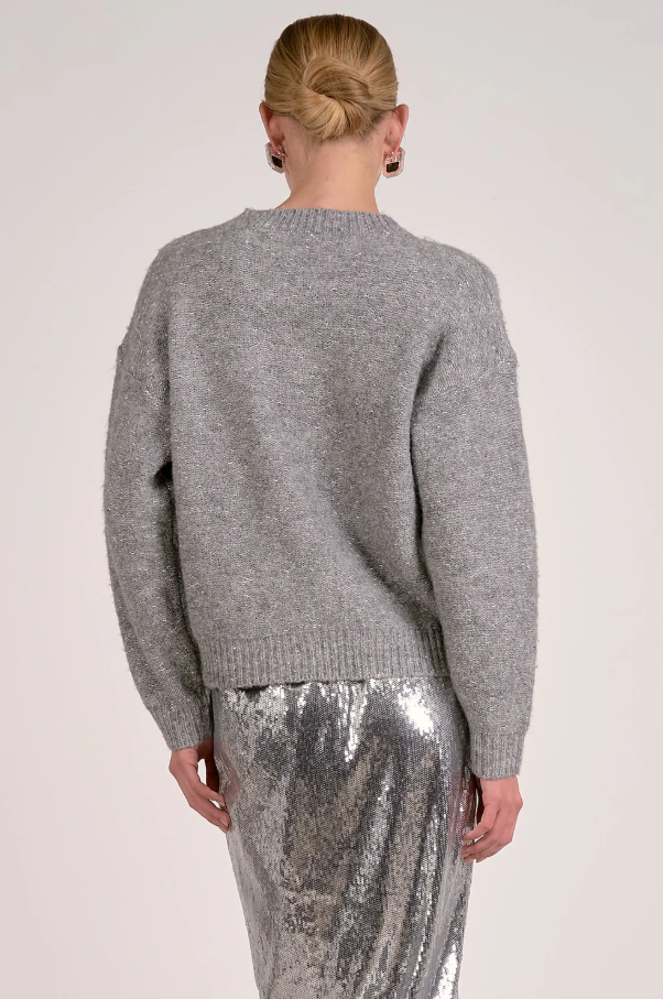 Silver Bow Sweater, Grey