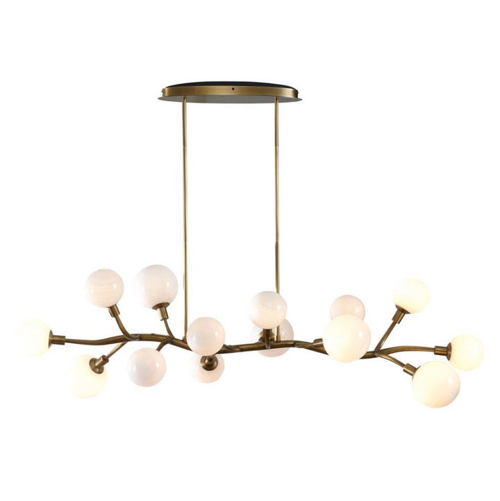 Meandering 14-Light Pendant, Brass - 13 Hub Lane   |  Pendants