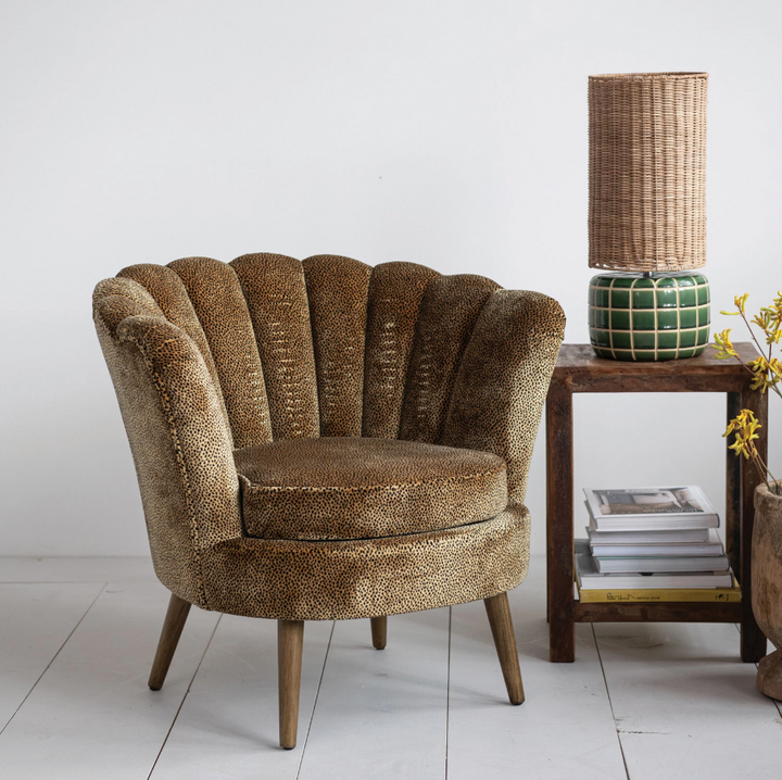 Velvet Fabric Upholstered Chair - 13 Hub Lane   |  Accent Chairs