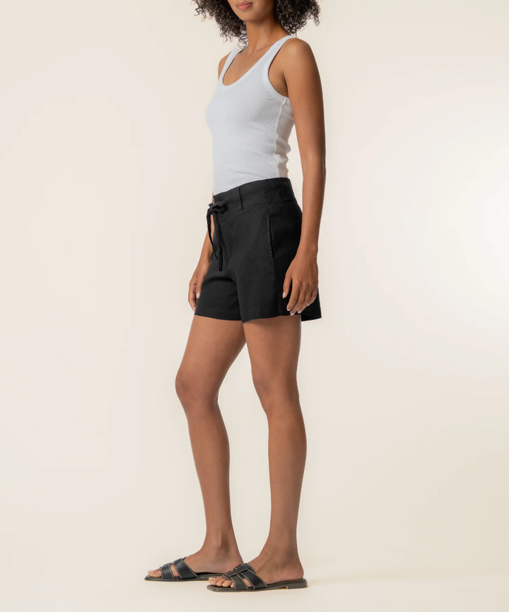 Kut From the Kloth Katie Linen High Rise Short, Black