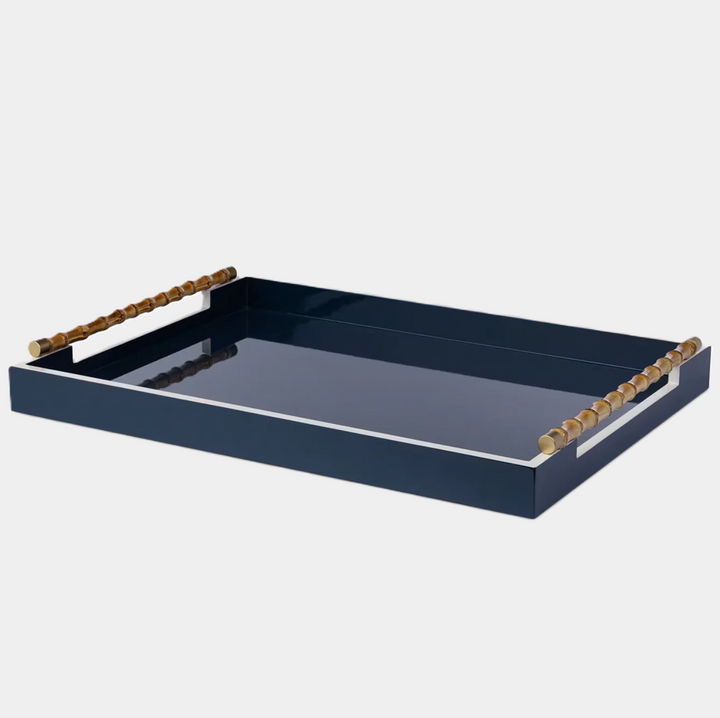 Coco Cay Lacquered Tray w/ Bamboo Handles - 13 Hub Lane   |  Lacquered Trays