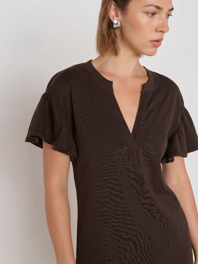 Nation LTD Savannah Mini Dress, Cocoa