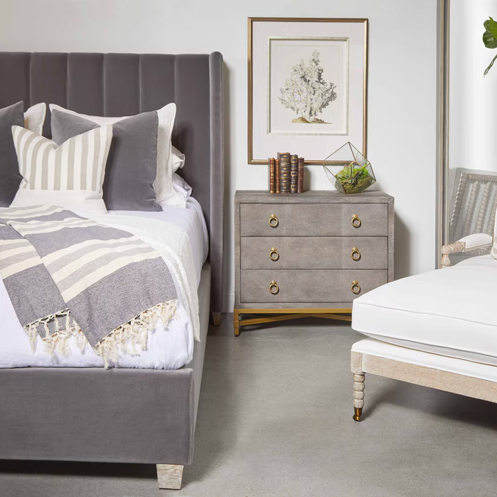 Strand Shagreen 3-Drawer Nightstand