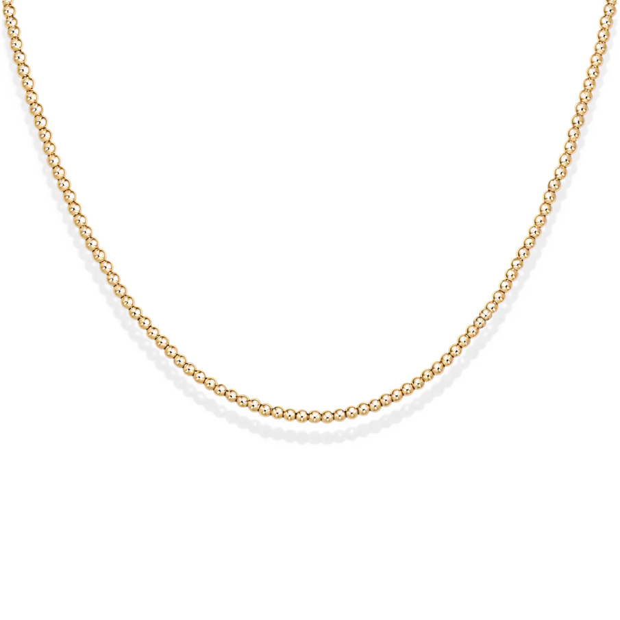 bara boheme classic 2mm gold filled beaded necklace - 13 Hub Lane   |  