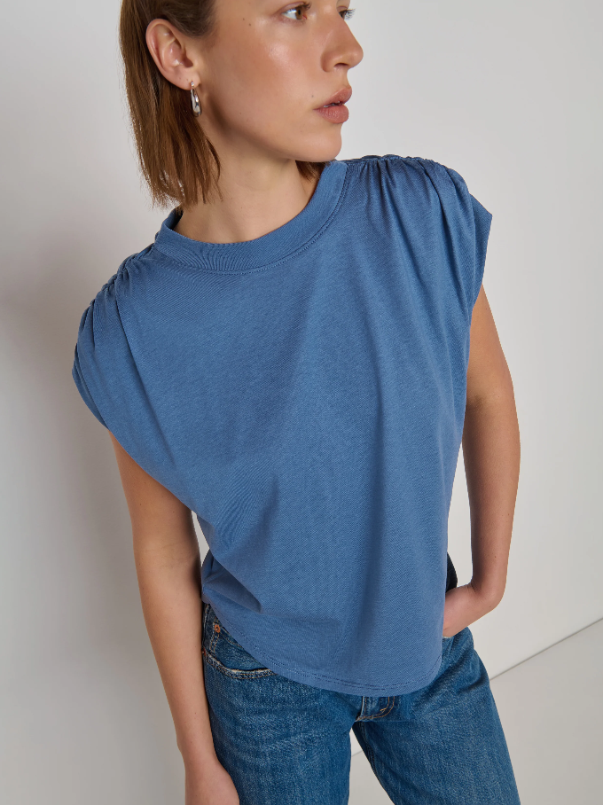 Frankie Luxe Muscle Tee, Bella Blue