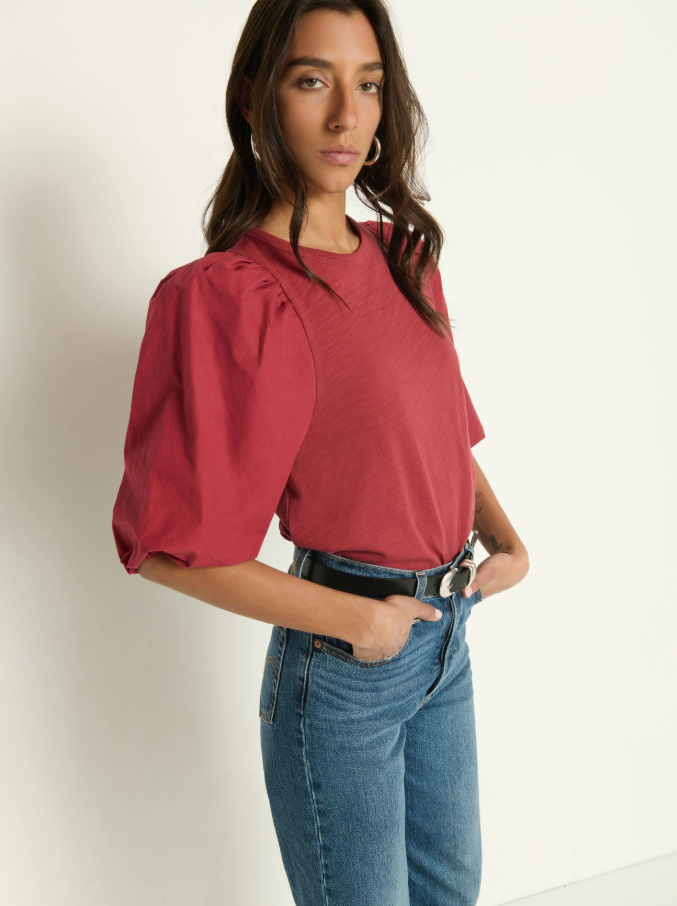 Nation LTD Tippi Top, Russett - 13 Hub Lane   |  Puff Sleeve Tees