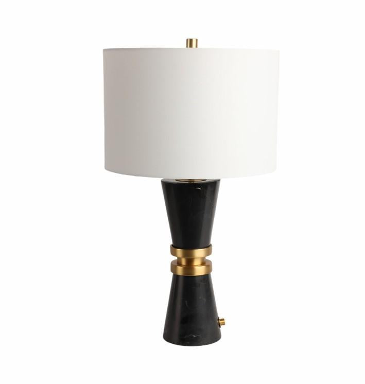 Elgon Marble Table Lamp, Black