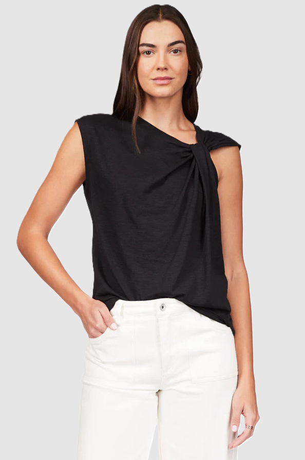 So Twisted Muscle Tee, Black - 13 Hub Lane   |  Cap Sleeve Tees