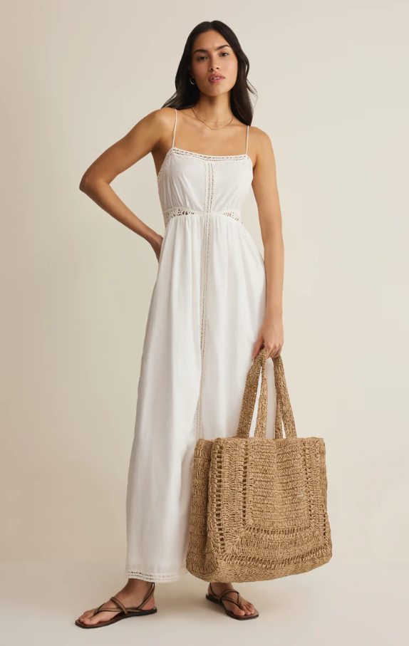Hideaway Raffia Tote, Natural