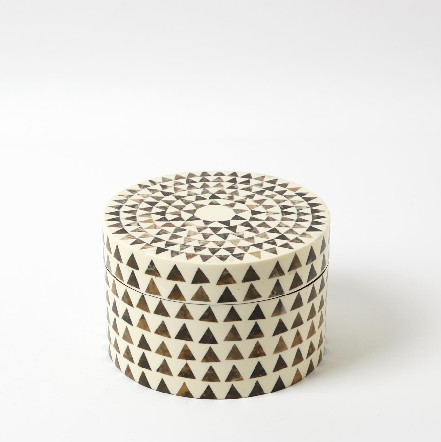 Triangle Stripe Round Box