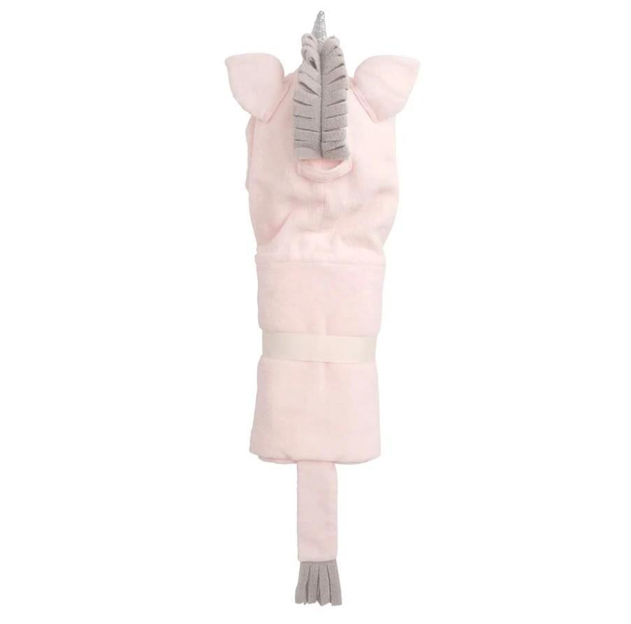 Pink Unicorn Hooded Baby Bath Wrap
