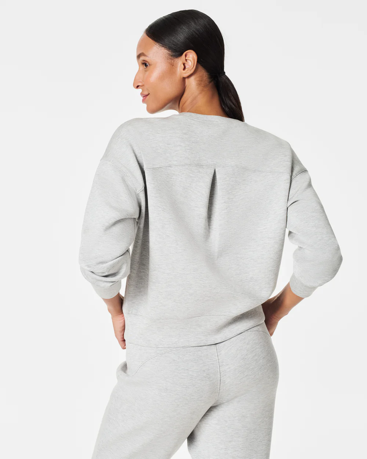 Spanx AirEssentials Crew, Light Grey Heather