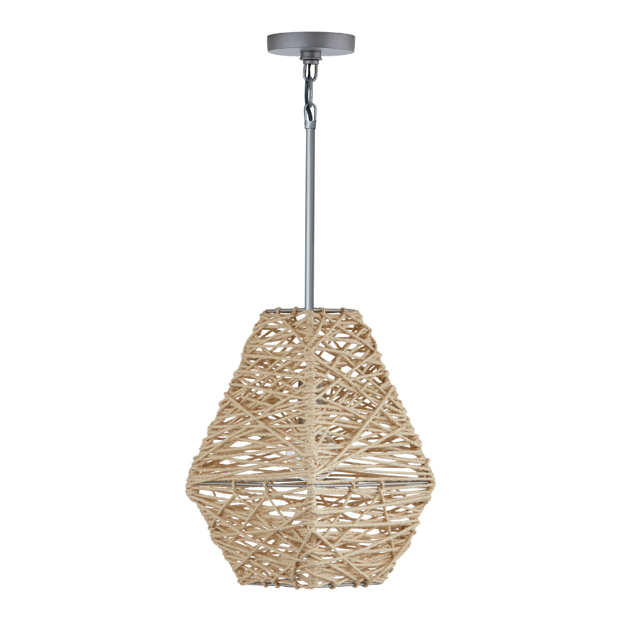 Finley 10.5" 1-Light Natural Jute Pendant - Thumbnail 2