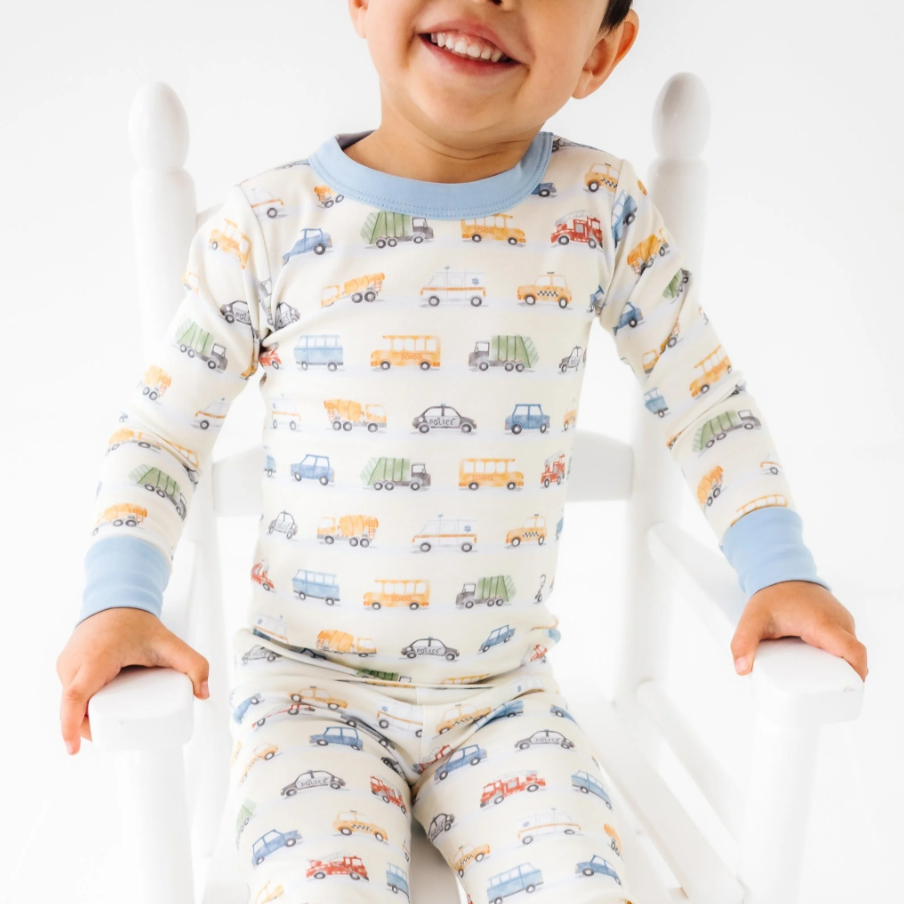 On the Go! Long Pajamas - Sky