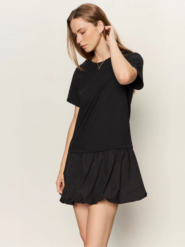 For Keeps Bubble T-Shirt Dress, Black - 13 Hub Lane   |  