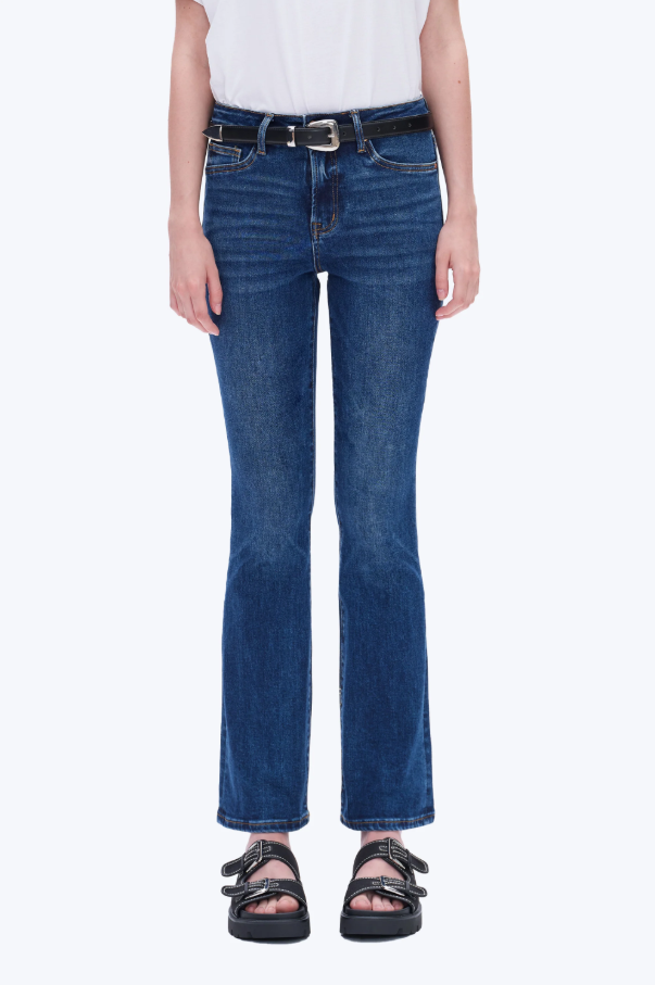 High Rise Bootcut Jeans, Deep Sea