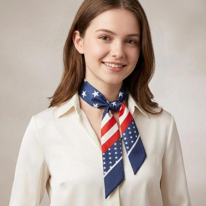 American Flag Twilly Skinny Scarf