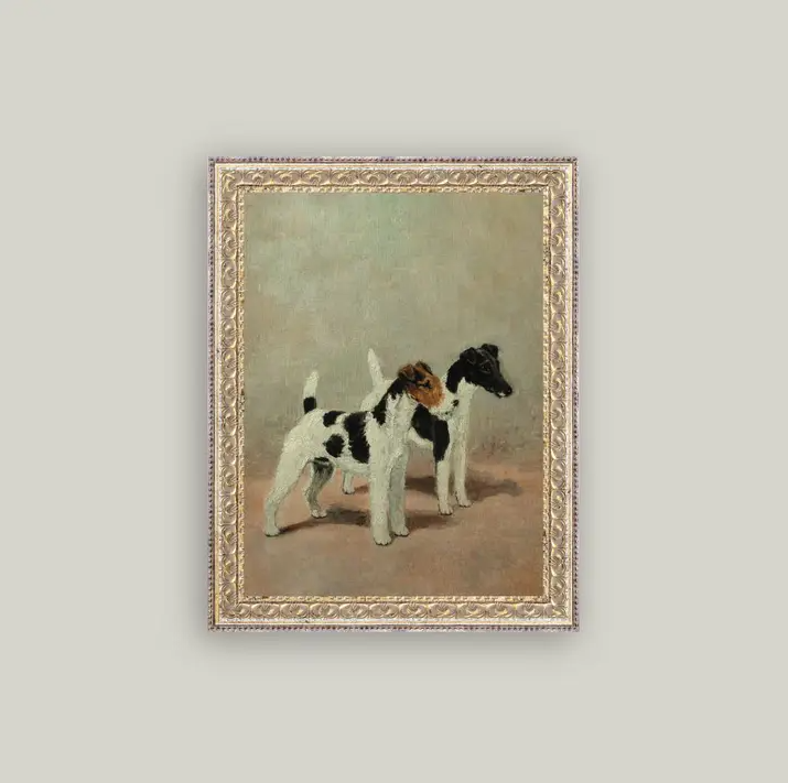 Two Fox Terriers - 13 Hub Lane   |  Small Wall Art