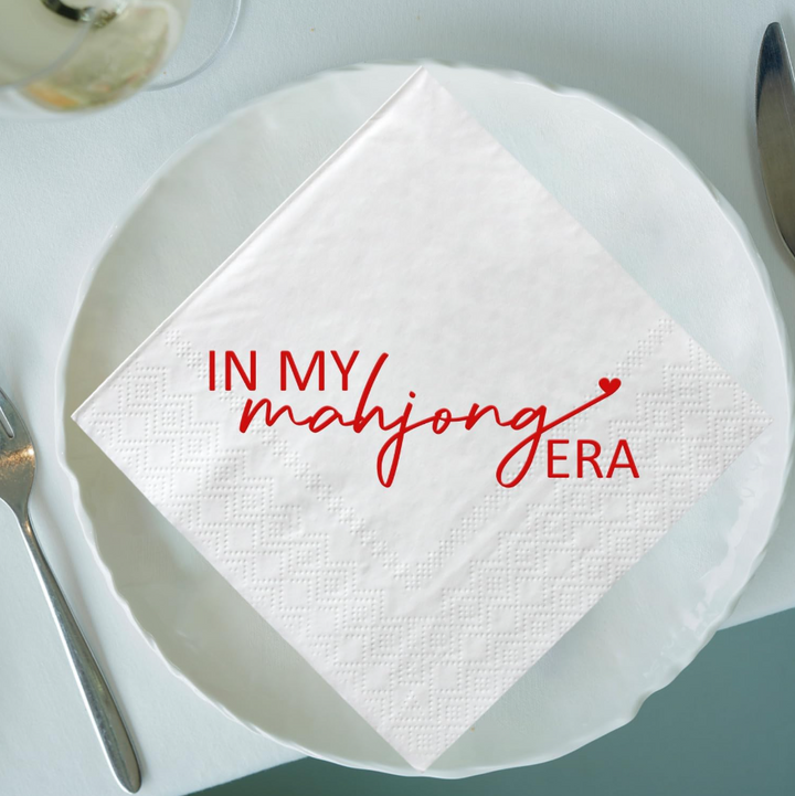 In My Mahjong Era Beverage Napkins - 13 Hub Lane   |  Funny Cocktail Napkins