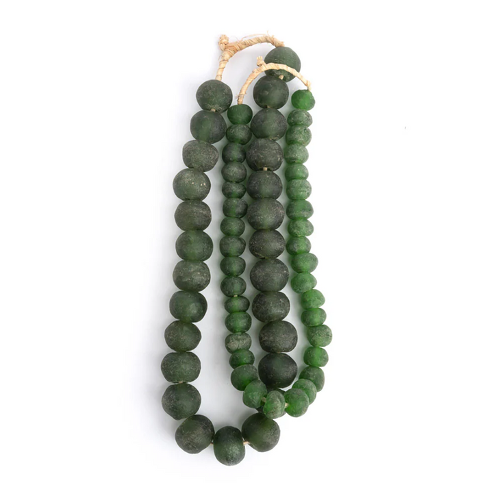 Ghanian Glass Beads, Green - 13 Hub Lane   |  Decorative Beads