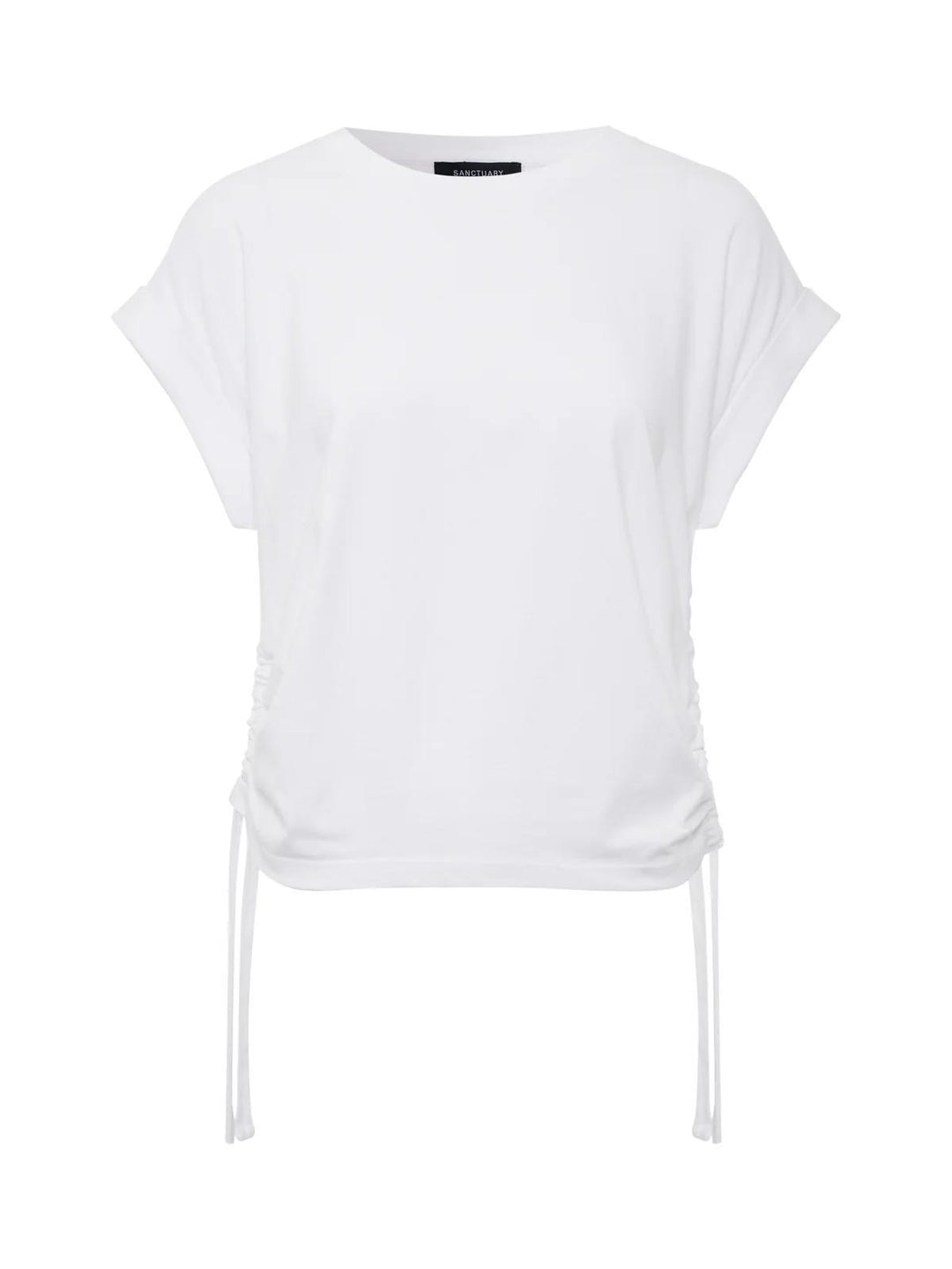 All Day Ruched Tee, White