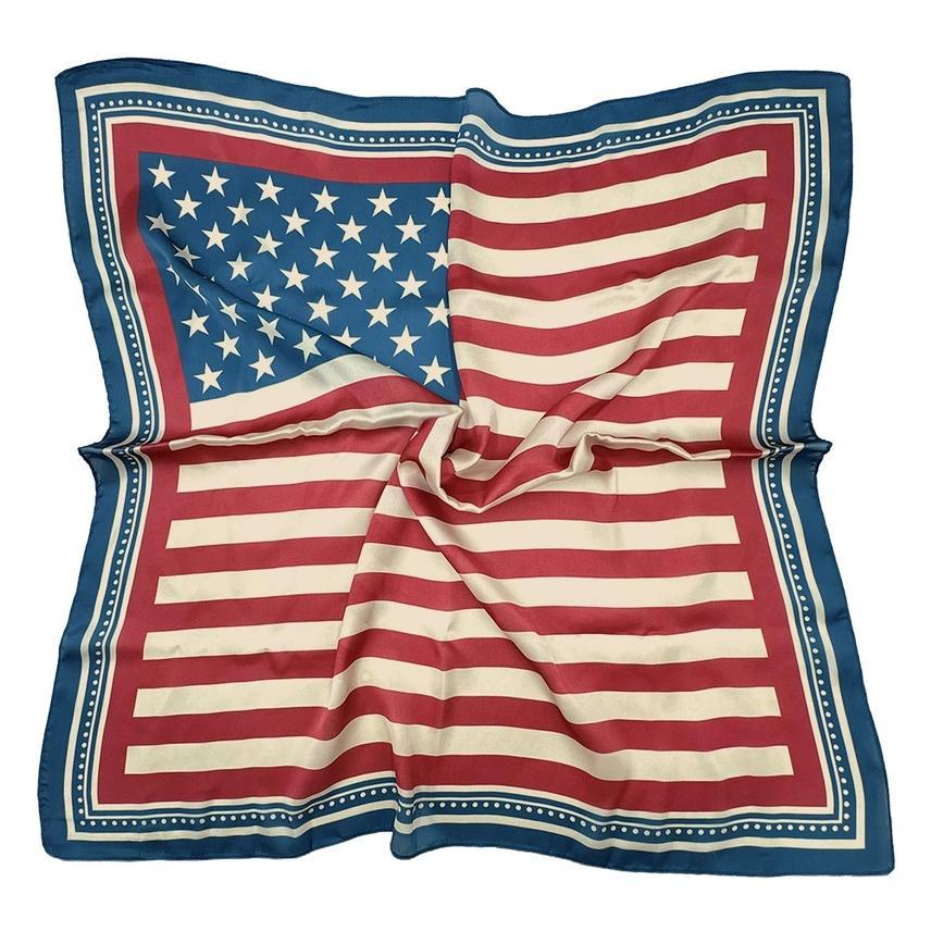 American Flag Print Bandana Scarf