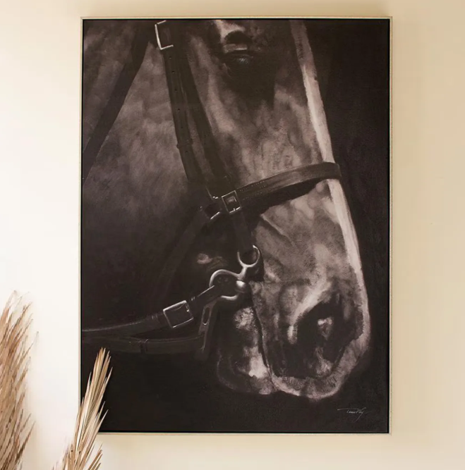 Black & White Side View Horse