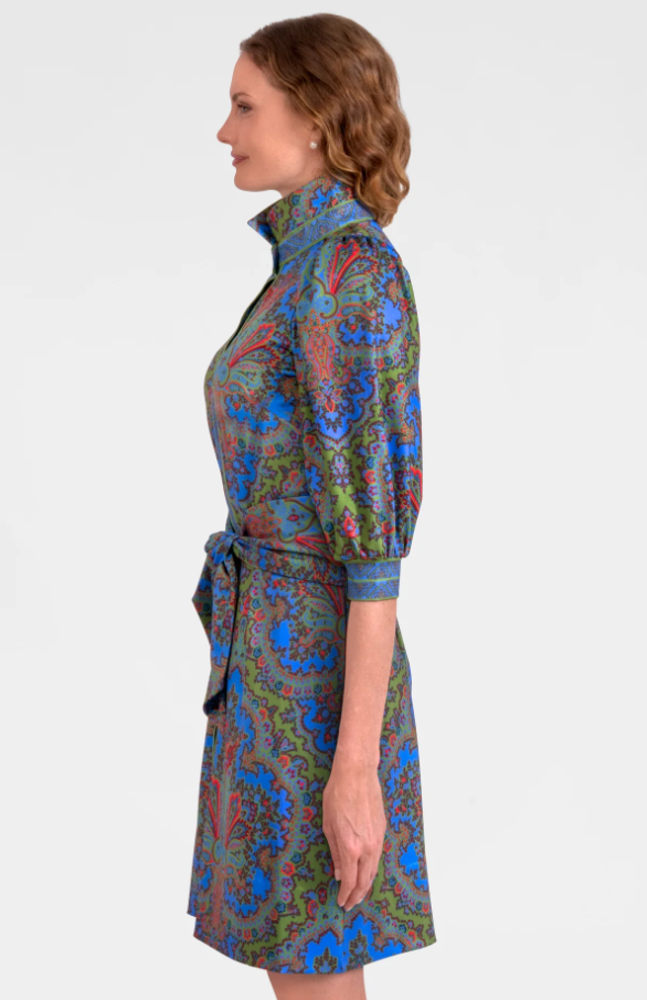 Swagger Mini Dress, Passion Paisley Olive - 13 Hub Lane   |  Mini Dresses