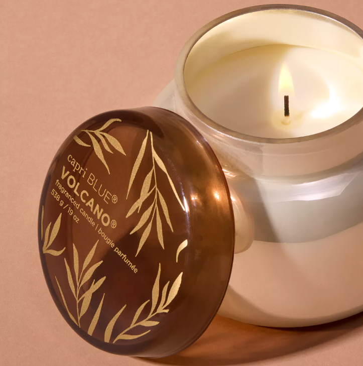 Autumn Glow Volcano White Signature Candle - 13 Hub Lane   |  Volcano