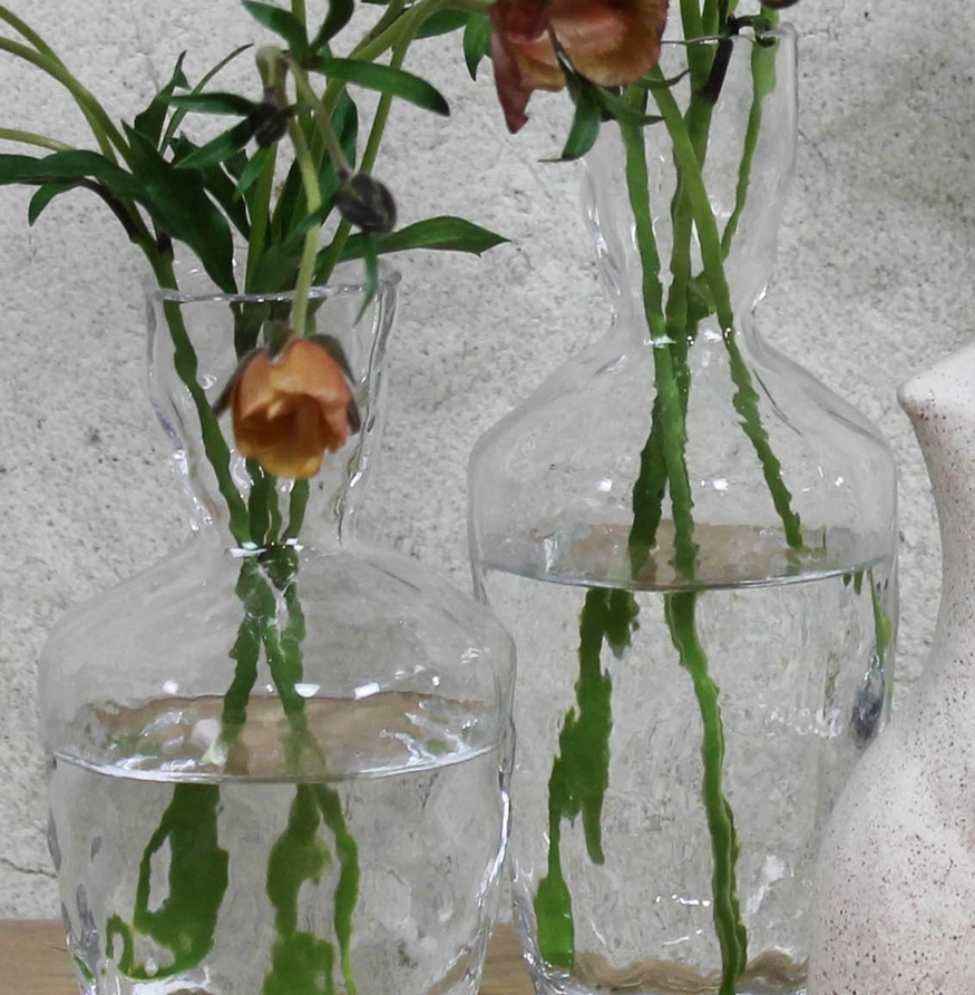 Organic Vase w/ Tall Neck - 13 Hub Lane   |  Glass Vases