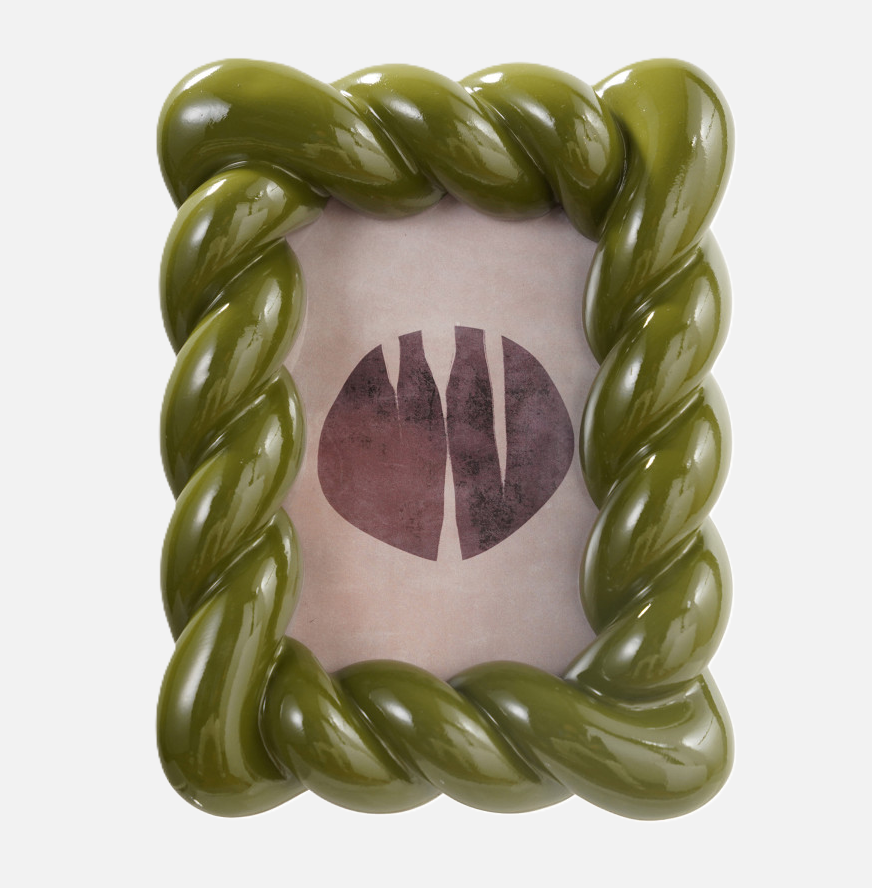Twisted Resin Photo Frame, Green