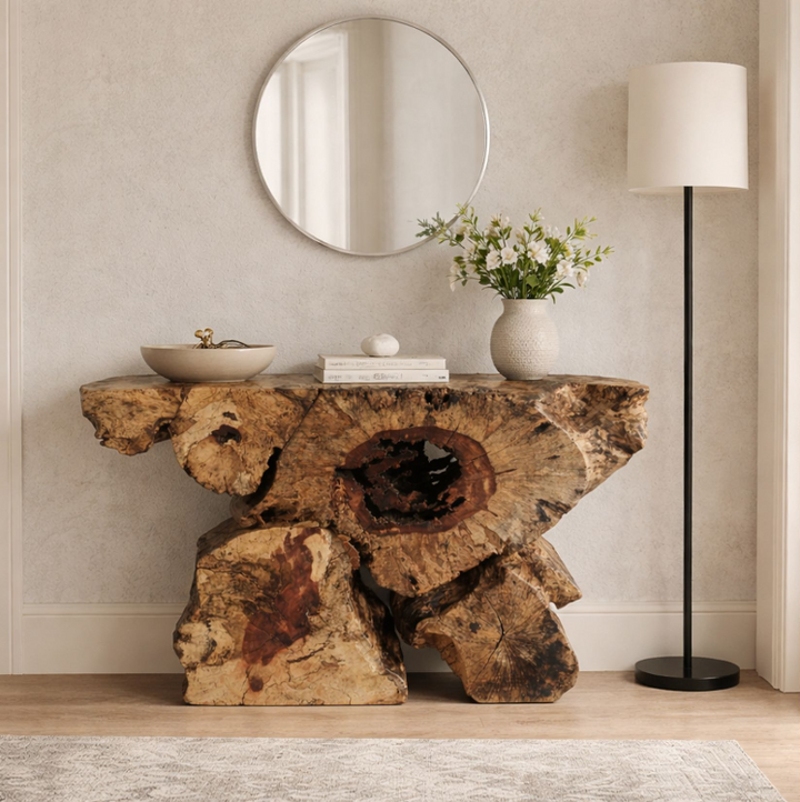 Exposed Root Console Table